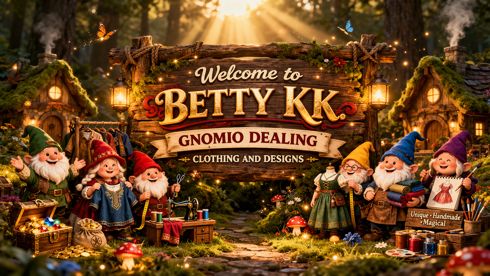 WELCOME TO BETTY KK . GNOMIO DEALING WITH CLOTHING AND DWSIGNS